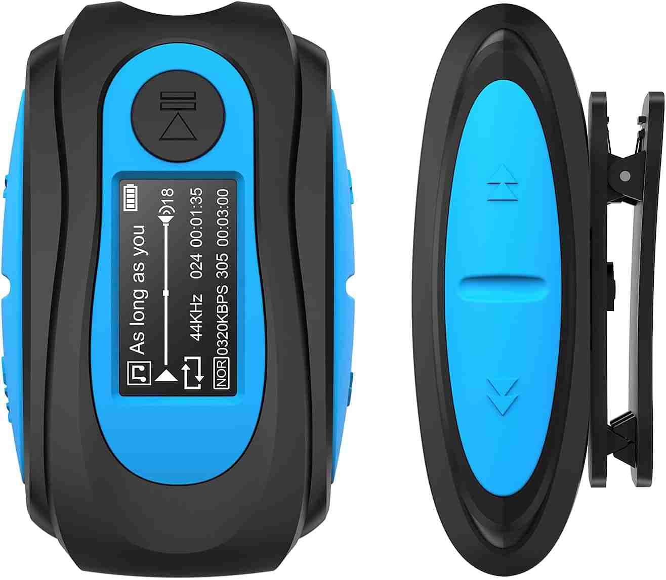 پخش کننده MP3 ضد آب با صفحه نمایش AGPTEK S07E همراه با پاور بانک 3000mAh