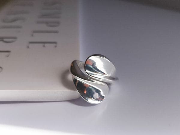 انگشتر ساده دخترانه نقره ای — تصویر ۳