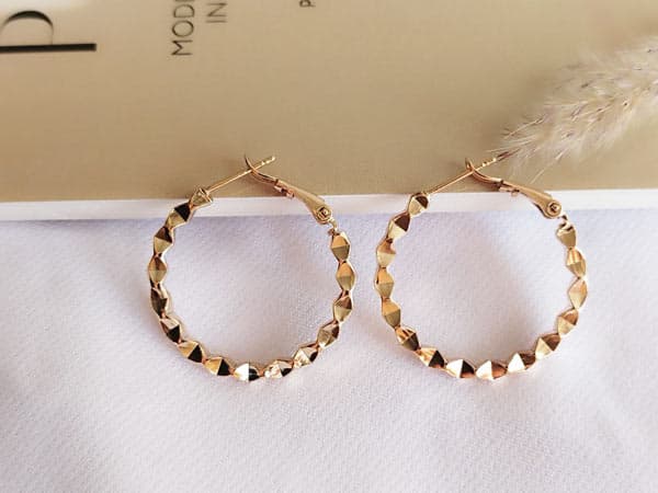 گوشواره حلقه ای پهن ژوپینگ