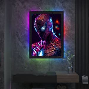 تابلو نوری گیم دکور طرح اسپایدرمن مدل RGB 201