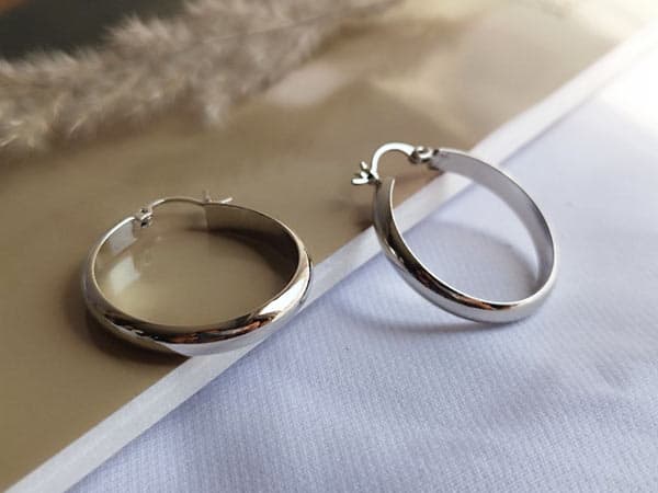 گوشواره حلقه ای سیلور ژوپینگ — تصویر ۴