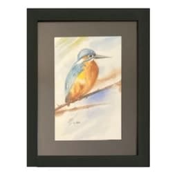تابلو نقاشی آبرنگ نقش رنگ مدل پرنده S102 اندازه 20x30x2 — تصویر ۲