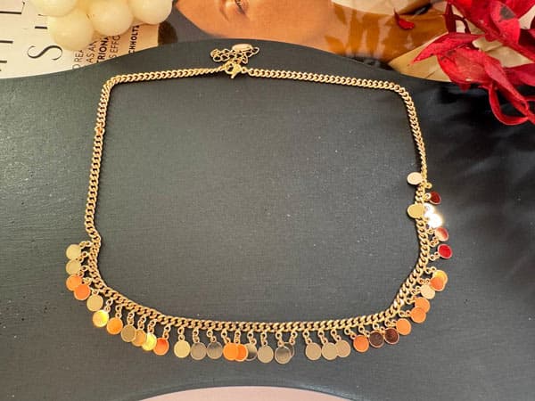 گردنبند کارتیر زنانه آویز سکه ای ژوپینگ