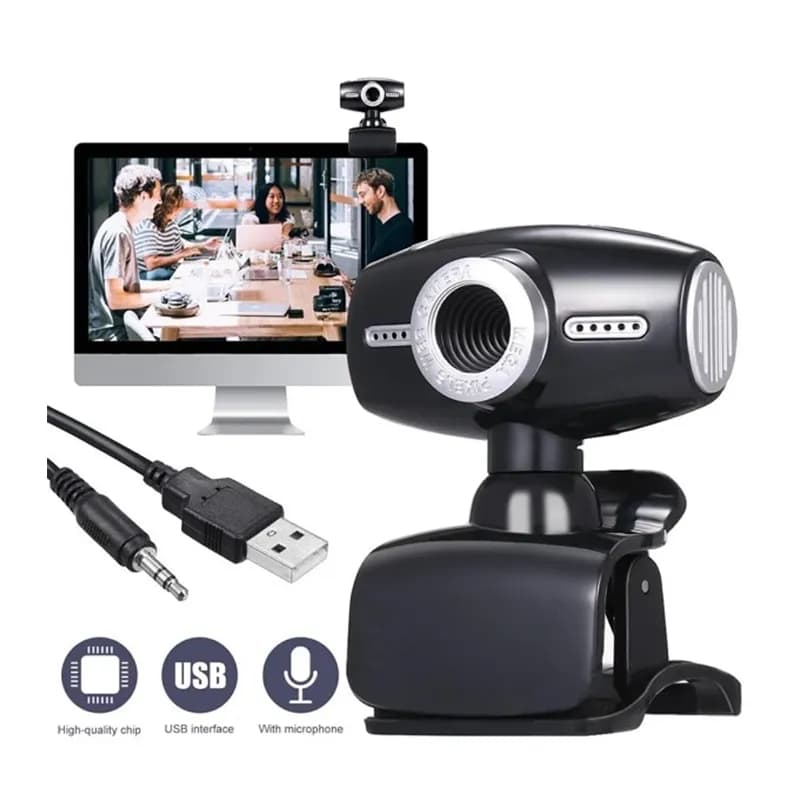 وب کم مدل HD Camera میکروفن دار کیفیت 480 پیکسل — تصویر ۵