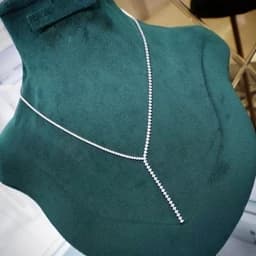 گردنبند نقره خارجی لوکس جواهری مدل تنیسی عیار 925 آبکاری طلا و رنگ ثابت دارای فاکتور معتبر — تصویر ۲