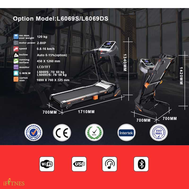 تردمیل خانگی پرو آی فیت L6069DS — تصویر ۶