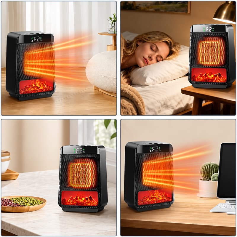 بخاری و هیتر برقی Flame Heater مدل E03 — تصویر ۶