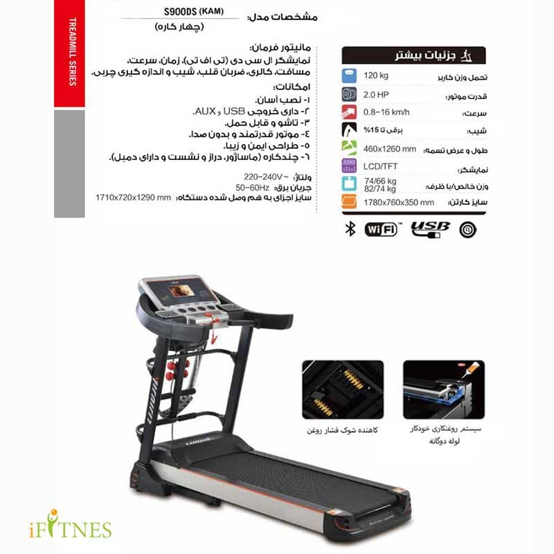 تردمیل خانگی پرو آی فیت S900DS — تصویر ۲