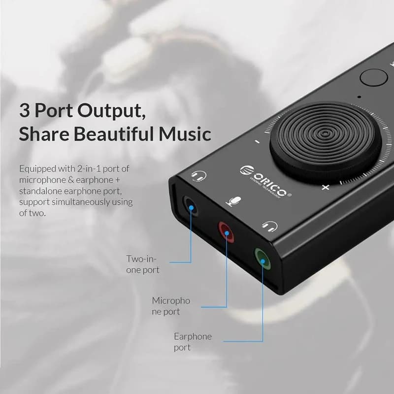 کارت صدا Orico Sound Adaptor SC2-BK — تصویر ۳