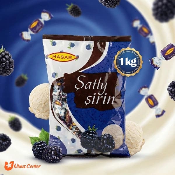 شکلات پذیرایی مغز دار Hasar با طعم بستنی و توت سیاه وزن 1 کیلو