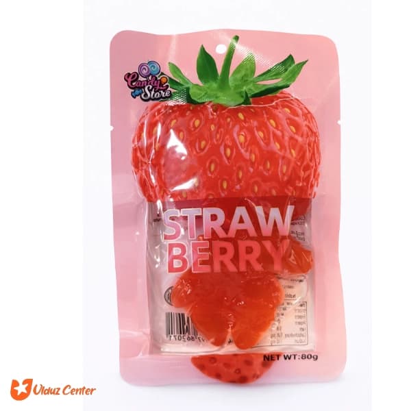 پاستیل آبمیوه ای 3 بعدی Candy State با طعم توت فرنگی 90 گرمی