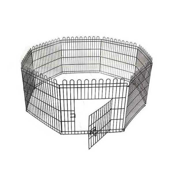 پارک استیل سگ و گربه مدل 8 ضلعی ارتفاع 95 سانتی متری پت ناب (petnab)