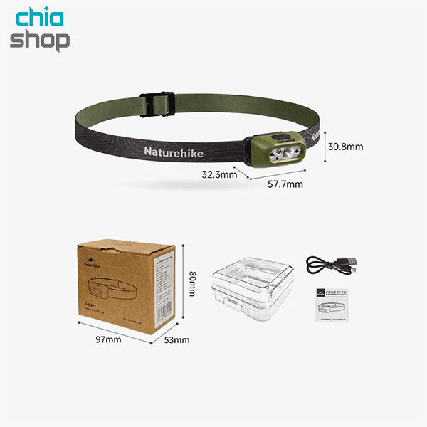 هدلامپ سنسور دار شارژی نیچرهایک مدل CNK2300DQ023 — تصویر ۲