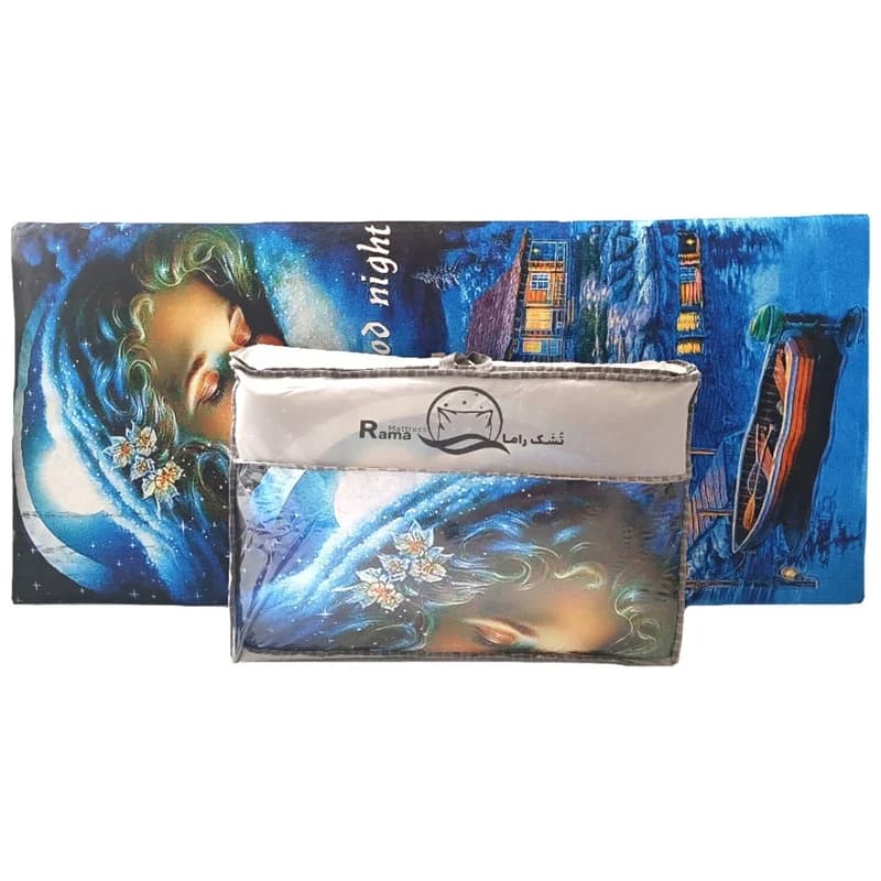 تشک مهمان راما مدل لوکس طرح شب کد 20 یک نفره سایز 90×190 سانتی متر بسته ۲ عددی