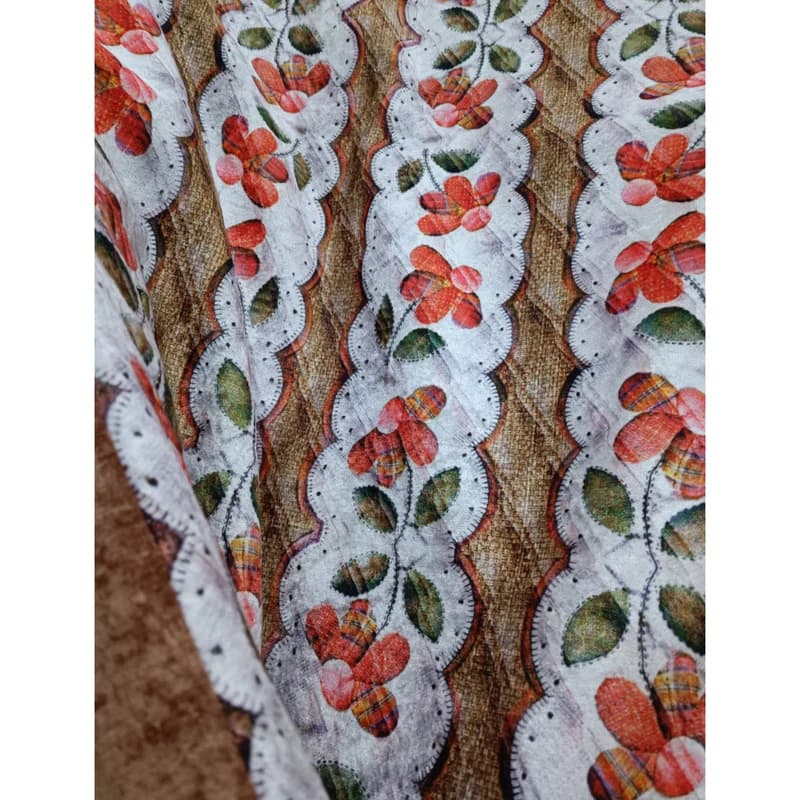 تشک مهمان مدل مخمل طرح گل کد 27 یک نفره سایز 90×190 سانتی متر — تصویر ۳
