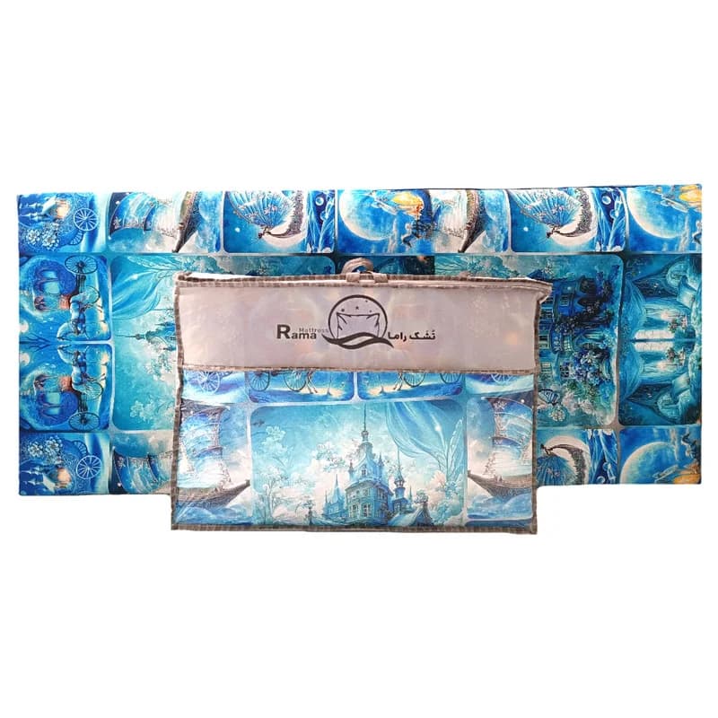 تشک مهمان مدل لوکس طرح قصر رویایی کد 36 یک نفره سایز 90×190 سانتی متر