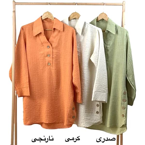 شومیز یقه شکاری جلو بسته — تصویر ۲