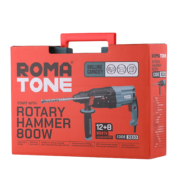 بتن کن سه کاره 26 میلی‌متر 800 وات مدل 3310 ROMA TONE — تصویر ۴