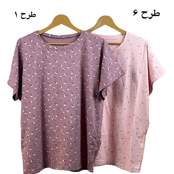 تیشرت زنانه طرح گلدار — تصویر ۷