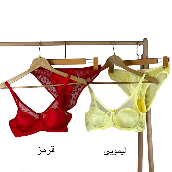 ست لباس زیر فنردار پرلون پرسی بالا شیشه ای 75/90 — تصویر ۳