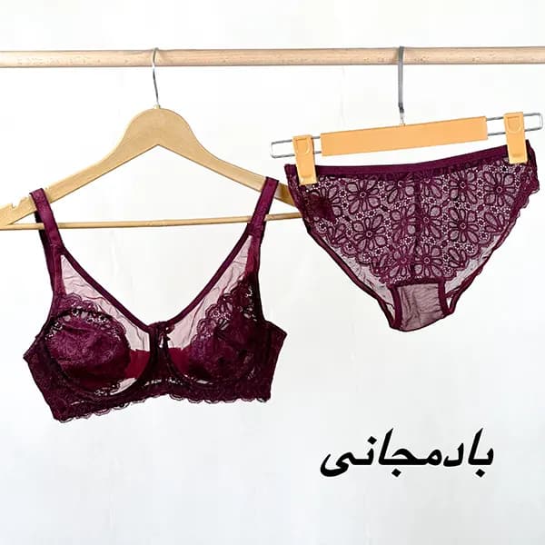 ست لباس زیر فنردار دانتل شیشه ای 75/90 — تصویر ۷