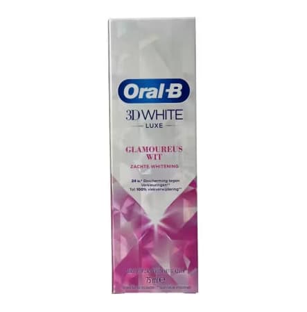 خمیر دندان اورال بی Oral-B مدل 3D White Luxe وزن 75 گرم