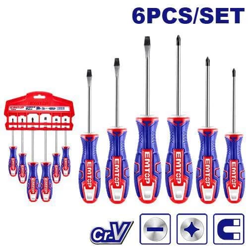 ست پیچگوشتی ۶ پارچه EMTOP مدل ESST0602