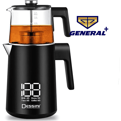 چای ساز دسینی مدل DS1980 ظرفیت ۲ لیتر با کتری پیرکس