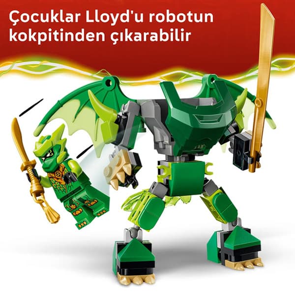 لگو سری نینجاگو مدل Lloyd’s Dragon Mech Battle Pack کد 71862 — تصویر ۷