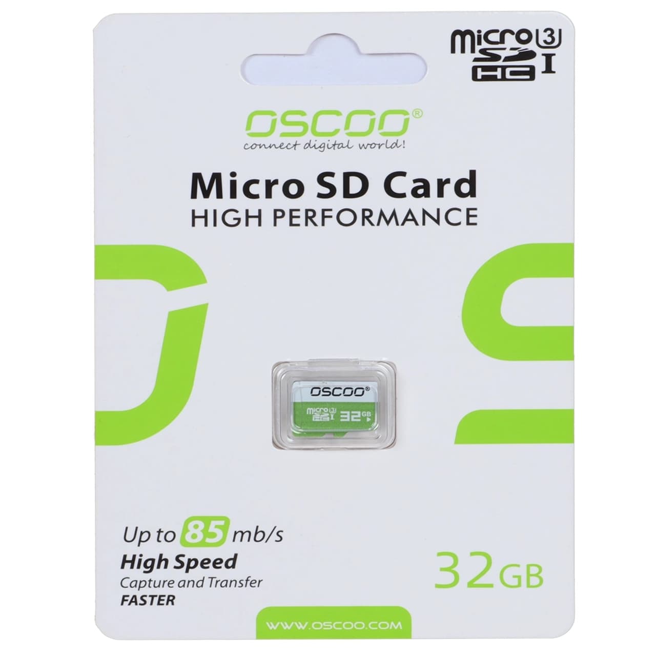 کارت حافظه OSCOO MiscroSDHC با سرعت 85Mb/s U3 و ظرفیت 32 گیگابایت (گارانتی سورین) — تصویر ۲