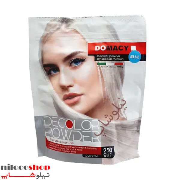 پودر دکلره دوماسی رنگ آبی حجم 250 گرم