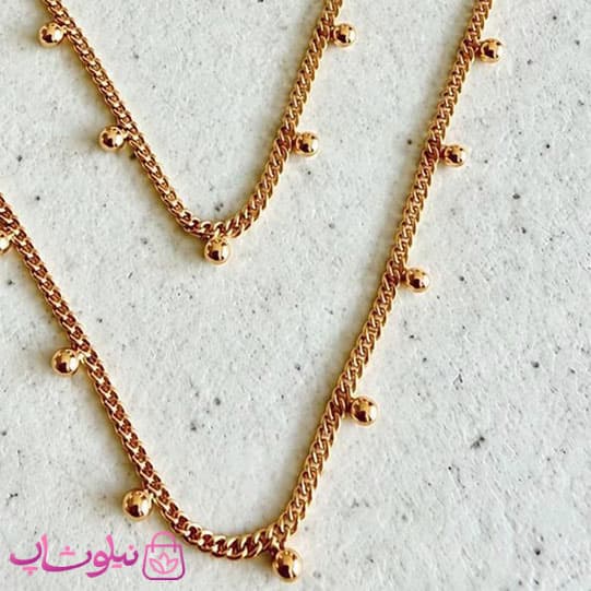 گردنبند زنانه ژوپینگ با آویز توپی طول 40 سانت تک لاین کد 5991