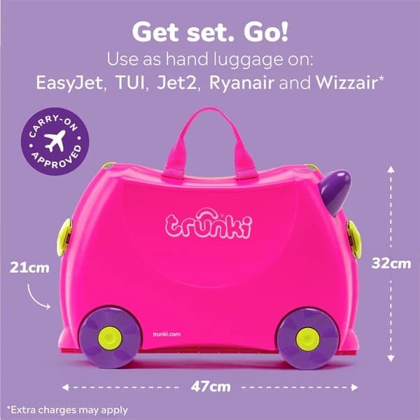 چمدان کودک طرح تریکسی صورتی ترانکی Trunki — تصویر ۳