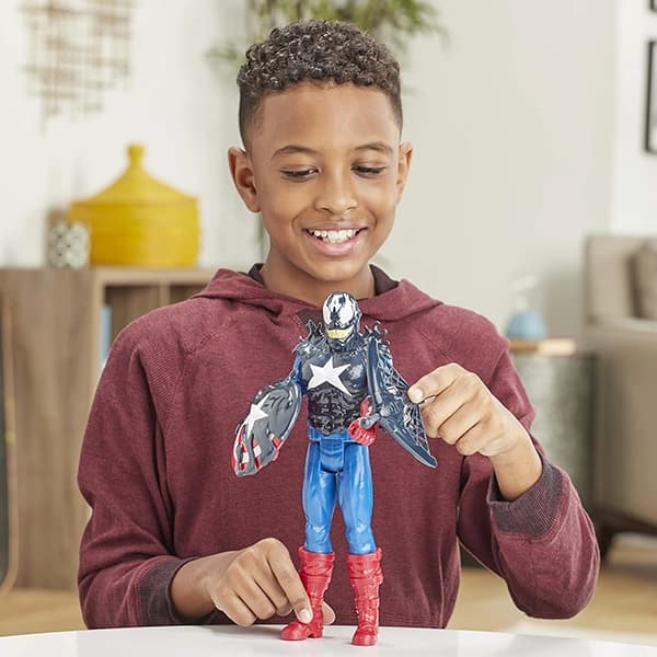 اکشن فیگور کاپیتان آمریکا مدل تبدیل به ونوم Hasbro — تصویر ۷