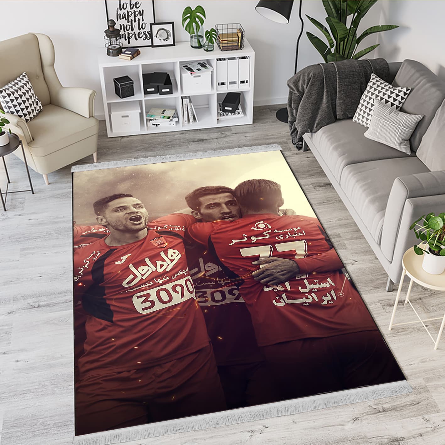 فرشینه چاپی اتاق نوجوان طرح بازیکنان پرسپولیس WAs-1465