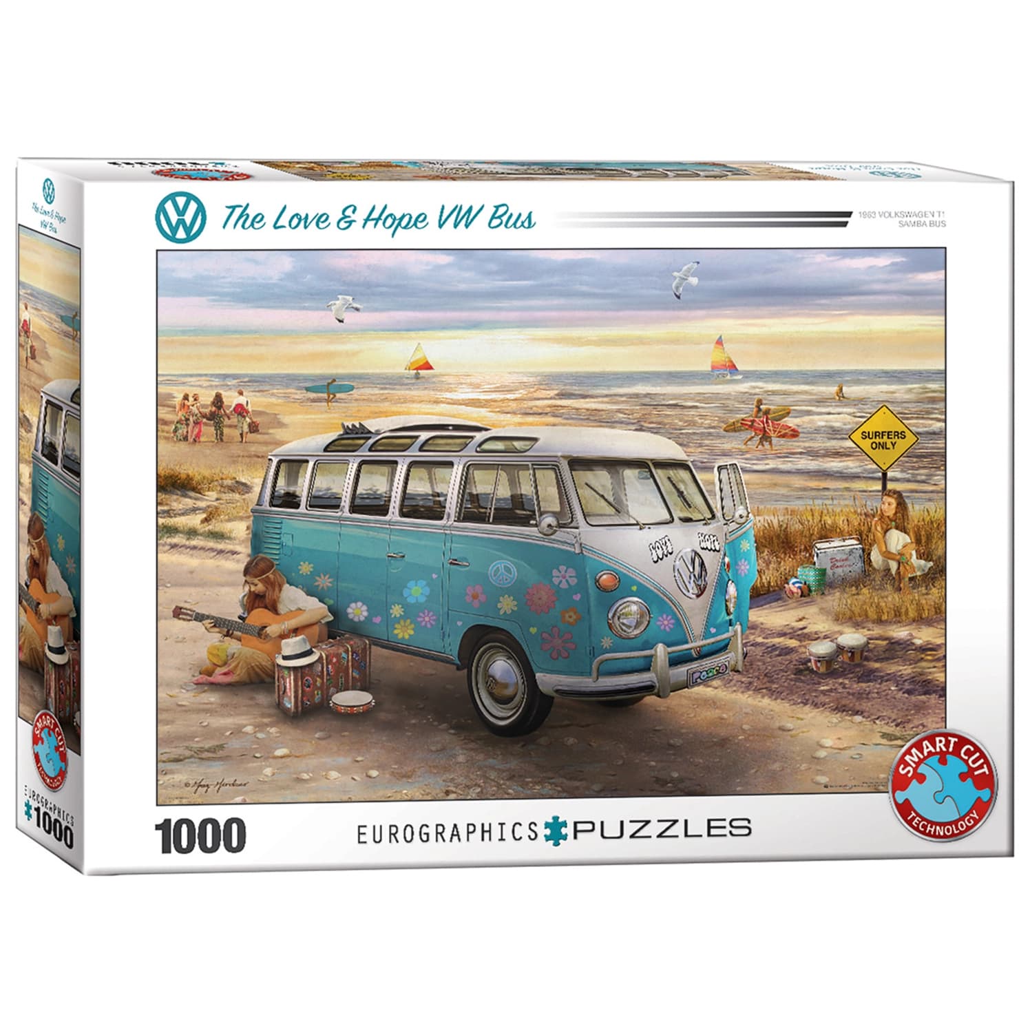 پازل 1000 تکه یوروگرافیکس Eurographics طرح اتوبوس عشق و امید