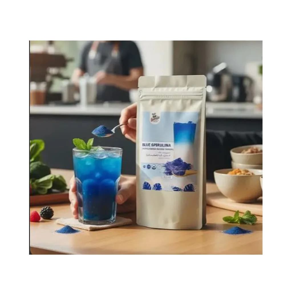 پودر اسپیرولینا آبی 1000 گرمی Ibubble — تصویر ۲