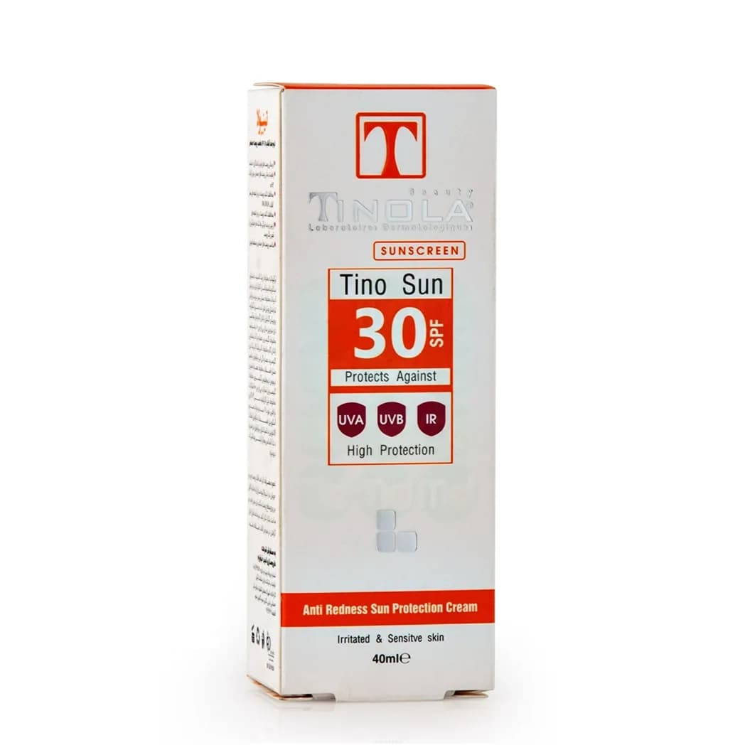 کرم ضد آفتاب SPF30 بی رنگ تینولا مناسب پوست حساس حجم 40 میلی لیتر