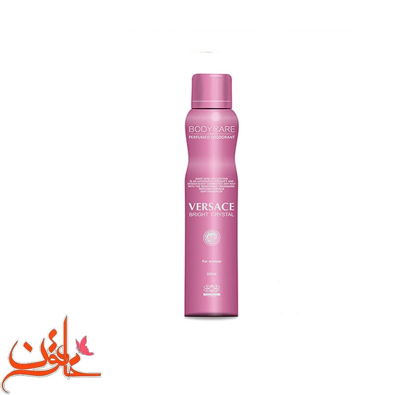 اسپری زنانه بادی کر مدل Versace Bright Crystal ورساچ صورتی حجم 200 میل