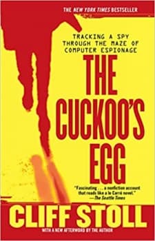 جلد معمولی سیاه و سفید_کتاب The Cuckoo’s Egg: Tracking a Spy Through the Maze of Computer Espionage