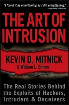 جلد معمولی سیاه و سفید_کتاب The Art of Intrusion: The Real Stories Behind the Exploits of Hackers, Intruders and Deceivers