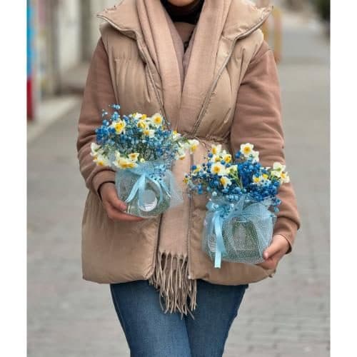 دسته گل نرگس برای تبریک به مناسبت خرید خانه جدید 120