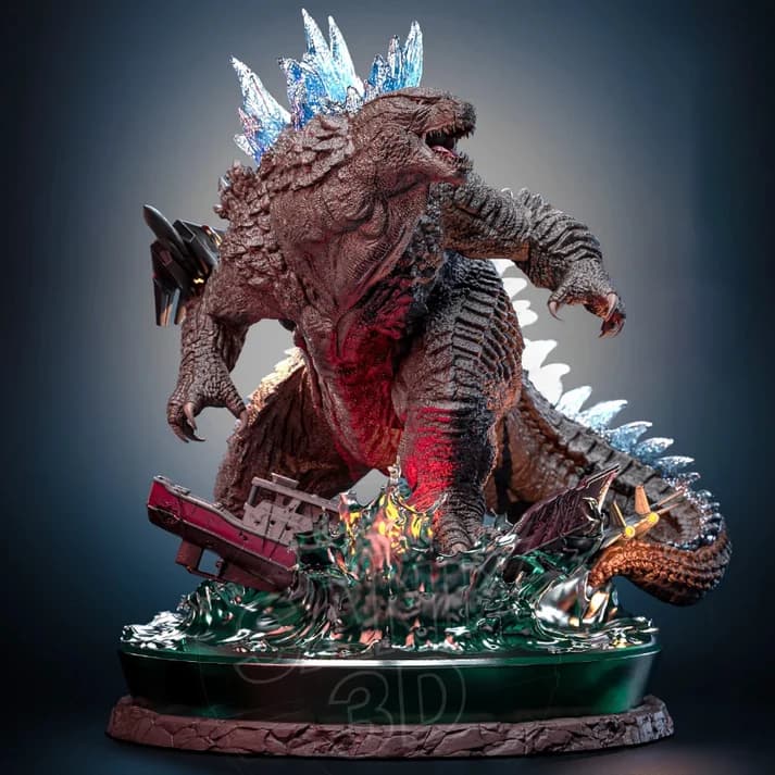 🦖 فیگور گودزیلا Godzilla ارتفاع 26 سانتی‌متر | جنس PLA+