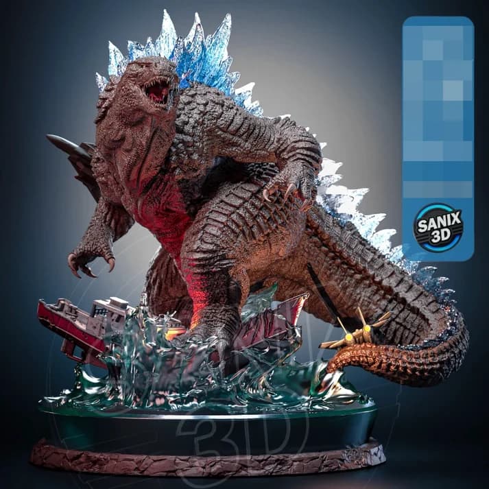🦖 فیگور گودزیلا Godzilla ارتفاع 26 سانتی‌متر | جنس PLA+ — تصویر ۳