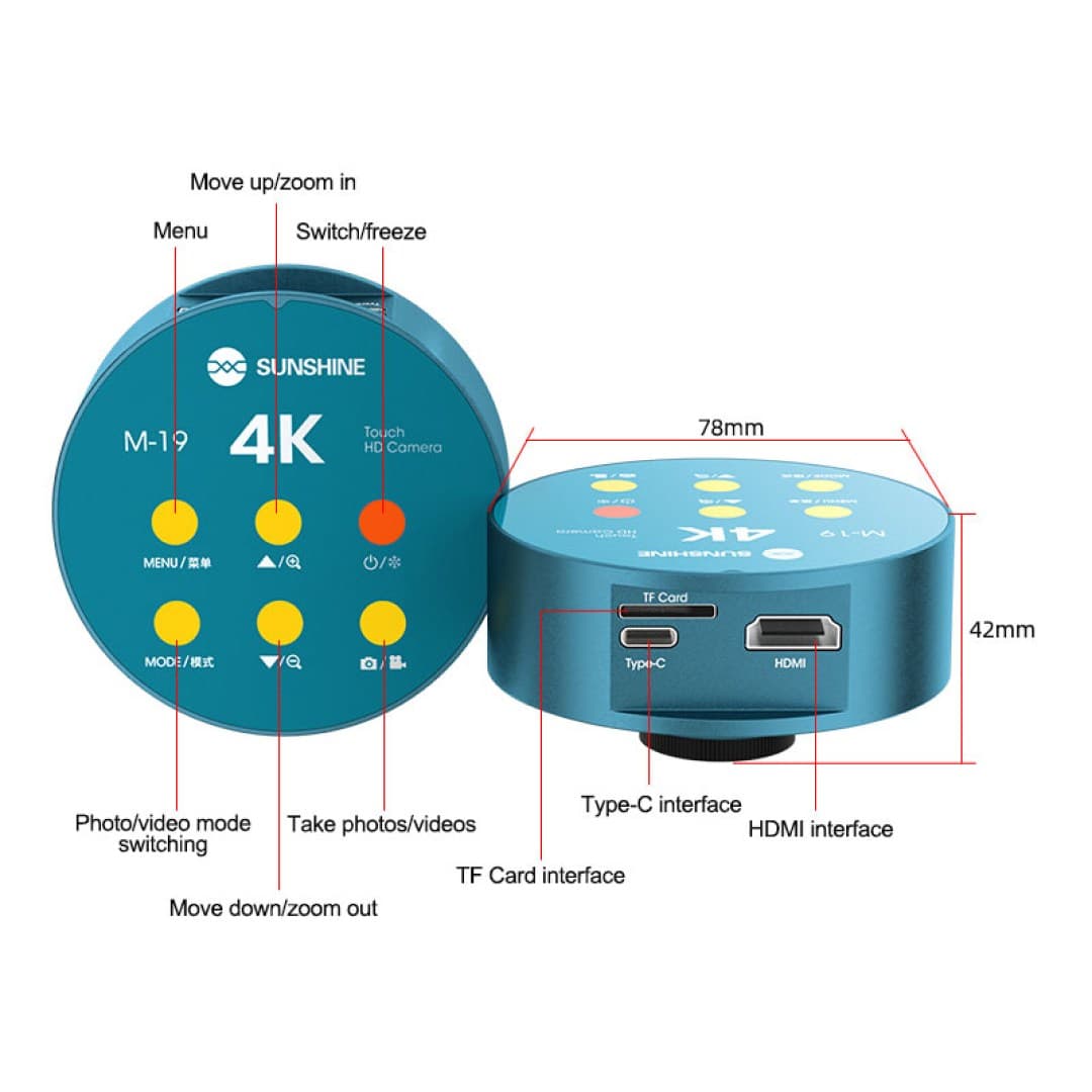 دوربین لوپ 4K سانشاین مدل SUNSHINE M-19 — تصویر ۷