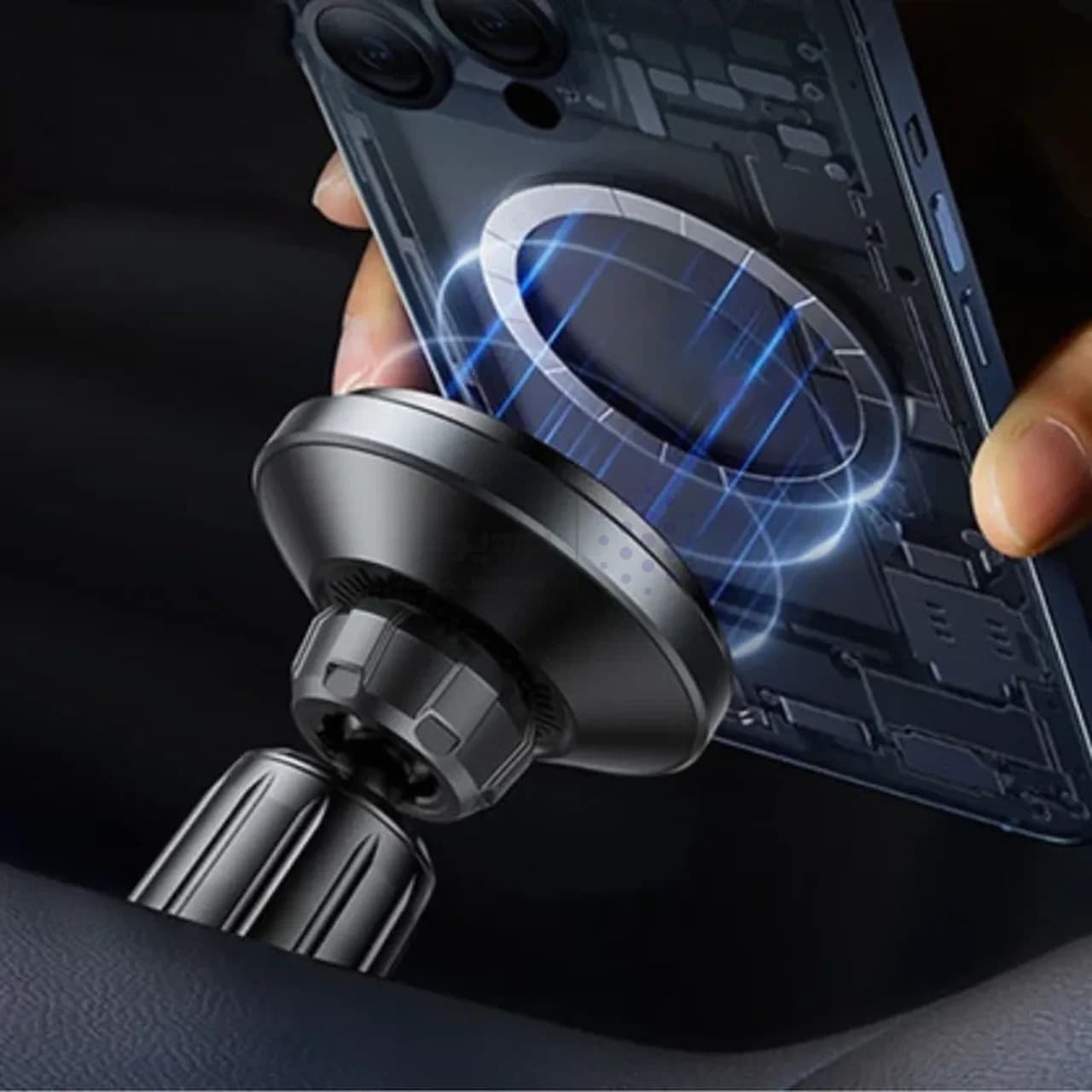 هولدر و شارژر وایرلس گوشی موبایل Yesido مدل C190 – مشکی (گارانتی 18 ماهه تعویض نیکان همراه) — تصویر ۳
