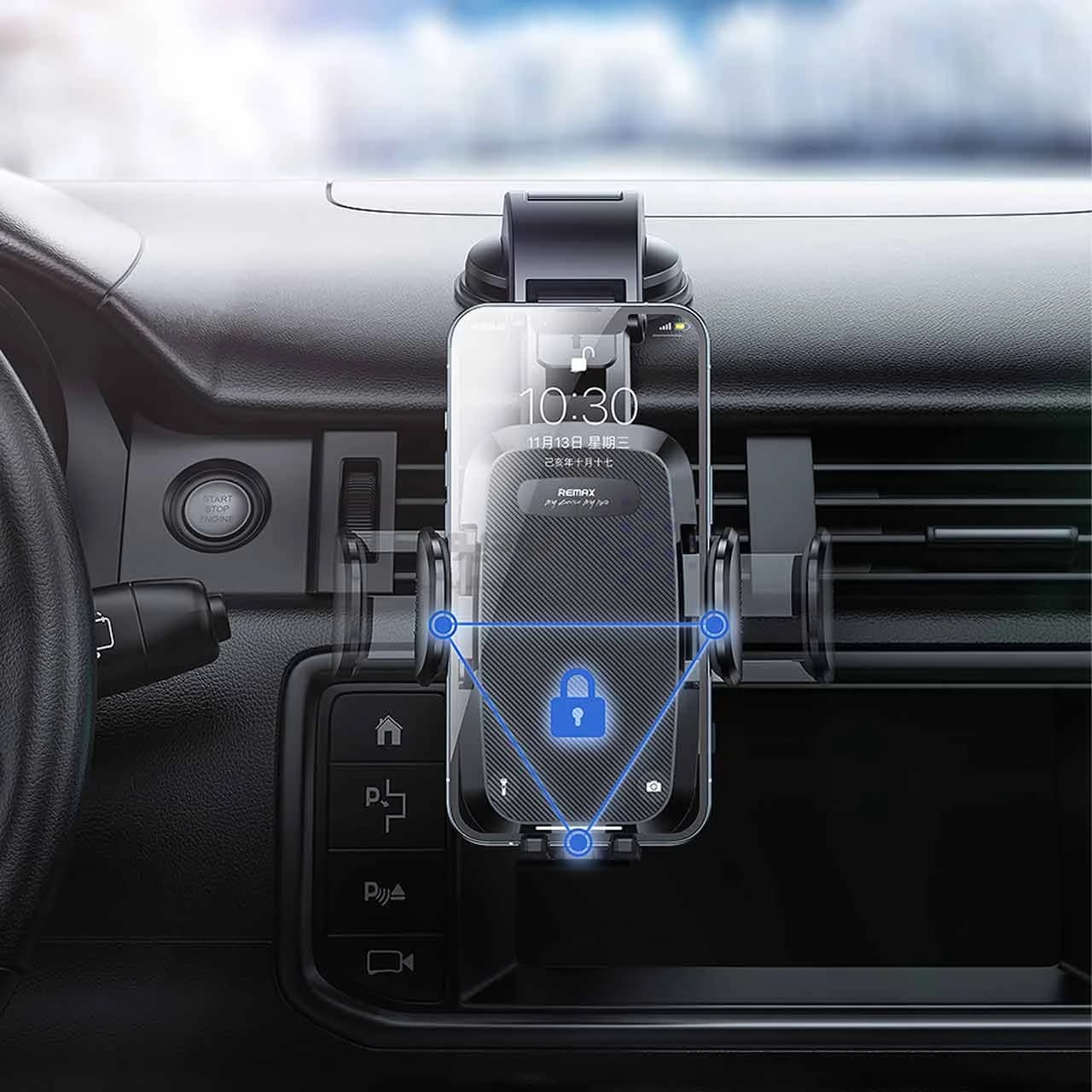 هولدر گوشی موبایل پایه دار Remax مدل RM-C59 – مشکی — تصویر ۴
