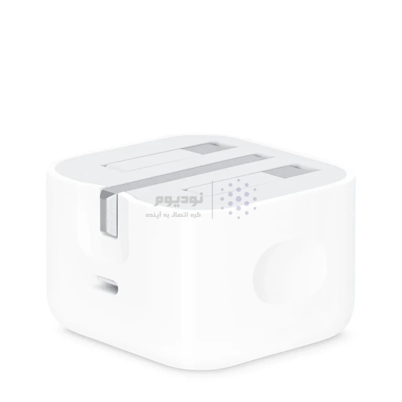 شارژر دیواری سه پین Apple مدل MUVT3B/A A2344 20W – سفید – ASP (گارانتی شش ماهه آروین) — تصویر ۲