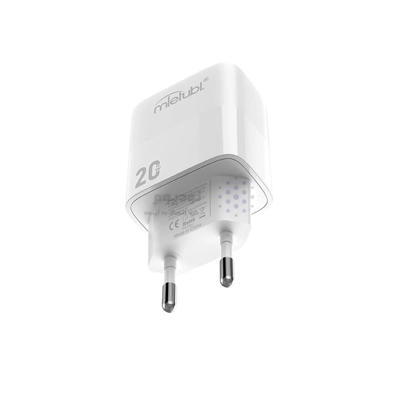 شارژر دیواری PD و فست دو پورت Mietubl مدل MTB-CS03E 20W – سفید (گارانتی شش ماهه AZR) — تصویر ۲