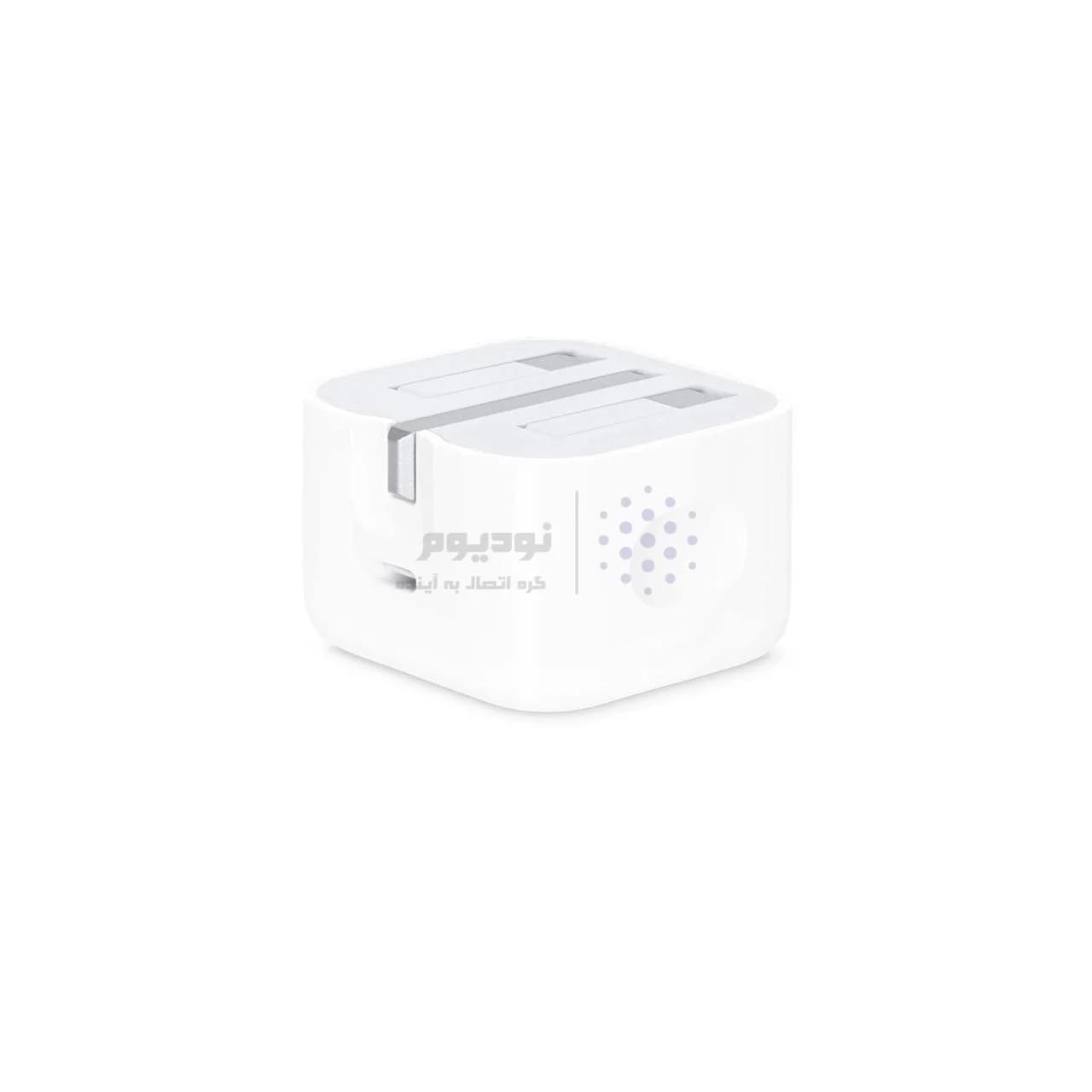 شارژر دیواری سه پین Apple مدل MHJF3B/A A2344 20W – سفید (گارانتی شش ماهه AZR) — تصویر ۲